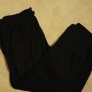 Black cotton pajama bottoms
